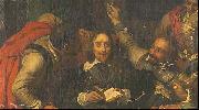 Hippolyte Delaroche, A portion of Hippolyte Delaroche's 1836 oil painting Charles I Insulted by Cromwell's Soldiers,
